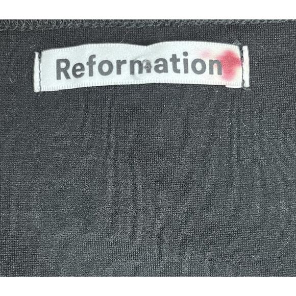 Reformation Helga Puff Long Sleeve Black Mini Dress Whimsigoth Size Small - Picture 3 of 4